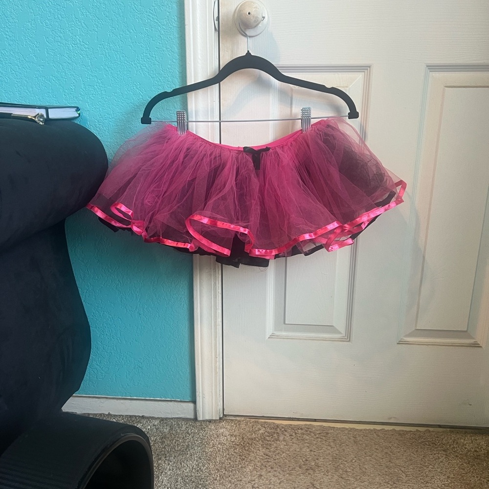 Leg Avenue Pink and Black Reversible Tutu Skirt